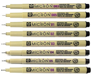 Ручка капилярная Pigma Micron 0.7 мм Чёрный XSDK12#49 SACURA 																									
