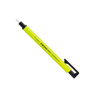 Ластик-карандашTombow MONO Zero Refill , неоново-желтый корпус, круглый , 2,3мм EH-KUR53
